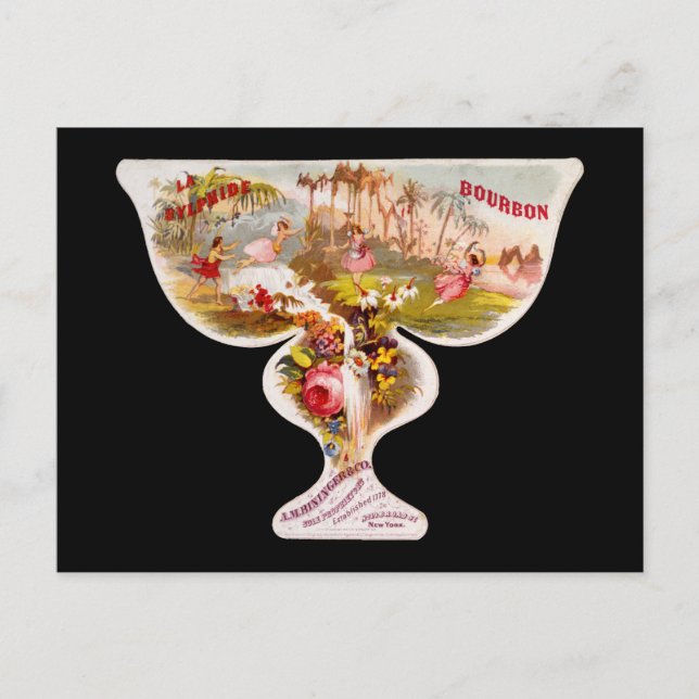 La Sylphide bourbon whiskey label Postcard (Front)