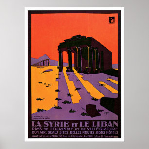 La Syrie Et Le Liban / Palmyre France Vintage Poster