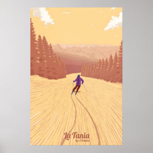 La Tania Ski Resort Travel Poster