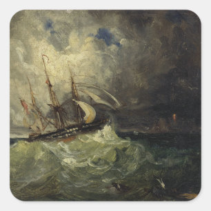 La Tempête – Félix Ziem Square Sticker