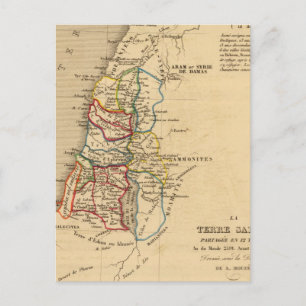 La Terre Sainte partagee en 12 tribus Postcard