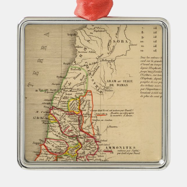 La Terre Sainte sous Salomon Metal Tree Decoration (Front)