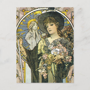 "La Tosca"(detail) by Alphonse Mucha Postcard