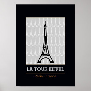 La Tour Eiffel / black and white Poster