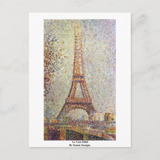 La Tour Eiffel By Seurat Georges Postcard