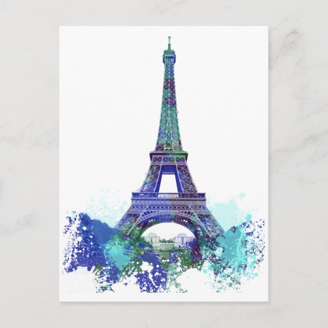 La tour Eiffel  colour splash Postcard (Front)