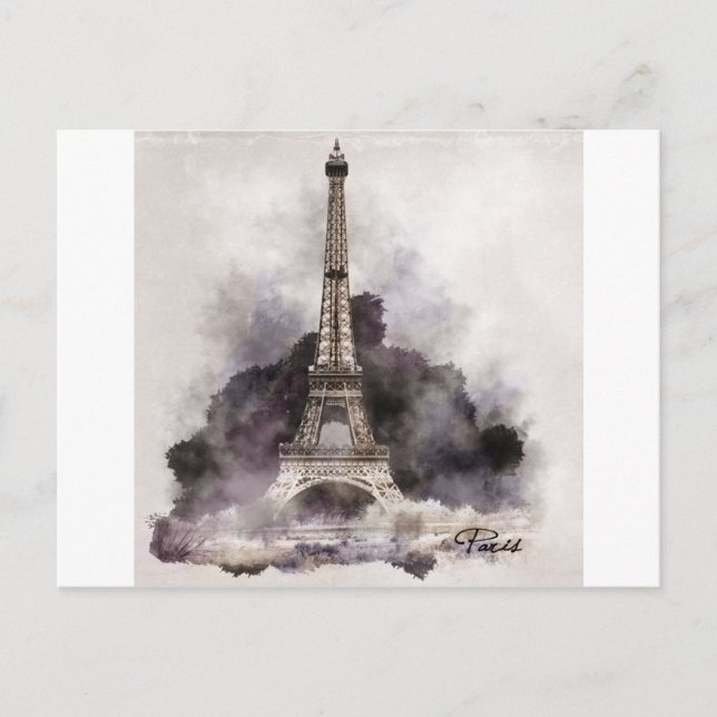 La Tour Eiffel de Paris. Postcard (Front)