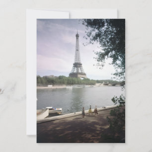 La Tour Eiffel. Paris, vers 1960. Invitation