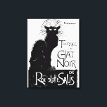 La tournée du Chat Noir Canvas Print<br><div class="desc">A black and white pop art style print of the iconic 1896 art poster by Swiss-born French Art Nouveau painter Theophile Steinlen. "Chat Noir" is French for "black cat".</div>