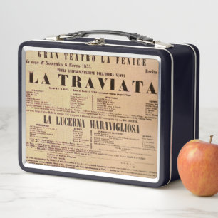 La Traviata World Premiere Poster (1853) Metal Lunch Box