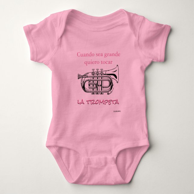 la trompeta baby bodysuit (Front)