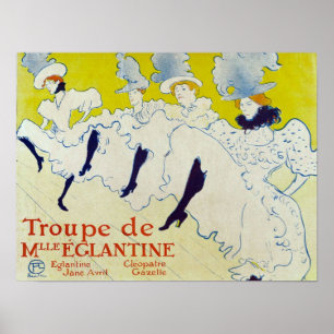 la troup de mlle Elegant poster 1895 by Lautrec
