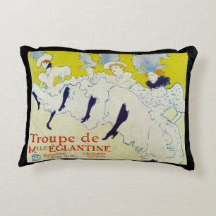 La Troupe de Mlle Eglantine by Toulouse Lautrec Decorative Cushion