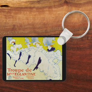 La Troupe de Mlle Eglantine by Toulouse Lautrec Key Ring