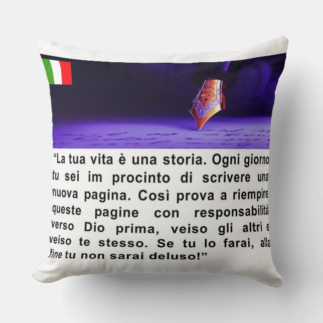 La tua vita è una storia cushion (Front)