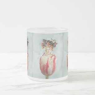 La Tulipe Frosted Glass Coffee Mug