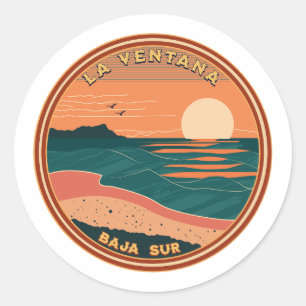 La Ventana Baja California Mexico Travel Classic Round Sticker