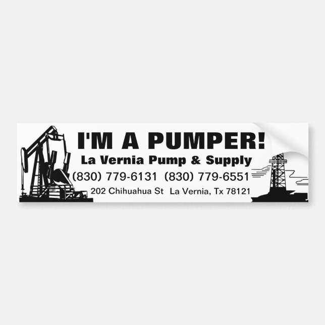 La Vernia Pump Bumper Sticker (Front)