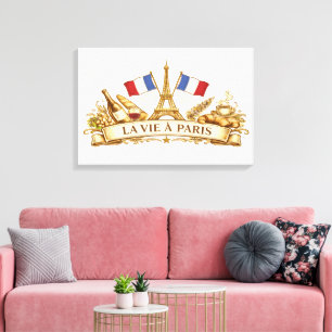 La vie à Paris Canvas Print