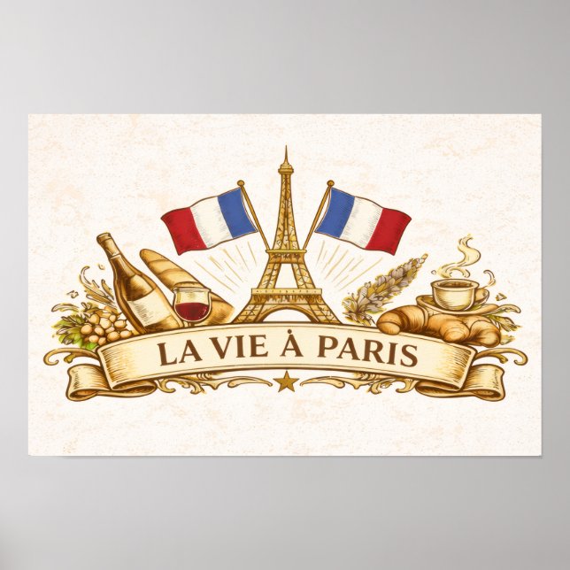 La vie à Paris Poster (Front)