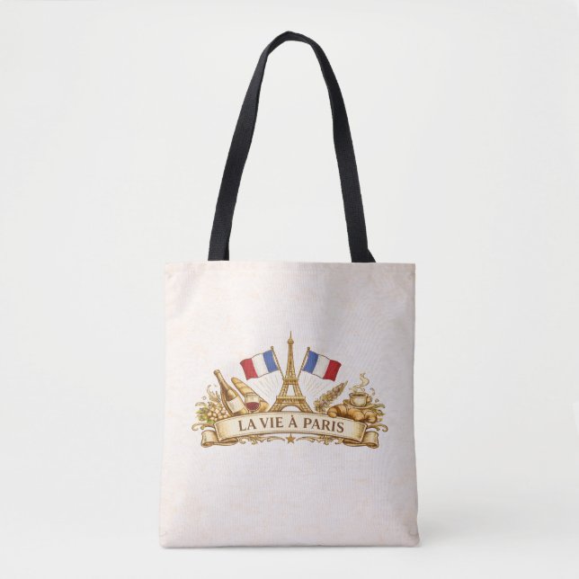 La vie à Paris Tote Bag (Front)