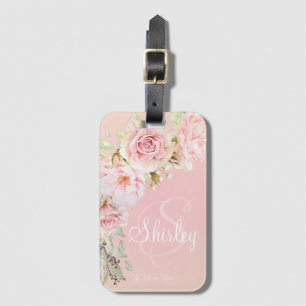 “La Vie en Rose” Monogrammed Luggage Tag