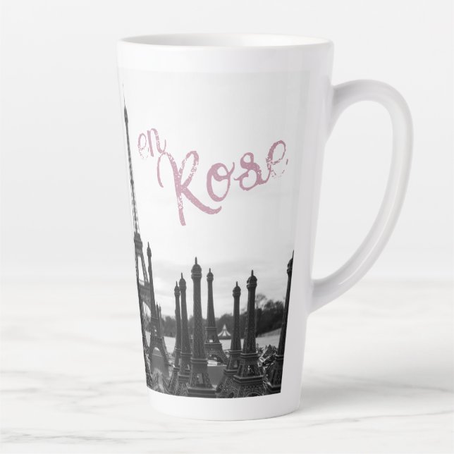 La Vie en Rose Paris Eiffel Tower latte mug (Right)