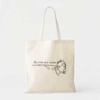 la vie en rose tote bag