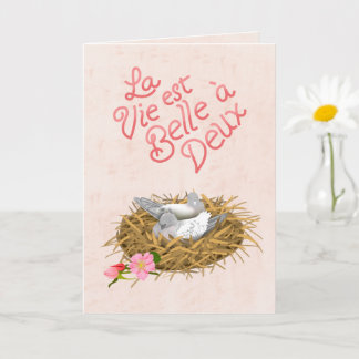 La Vie Est Belle Life Is Beautiful French Language Card