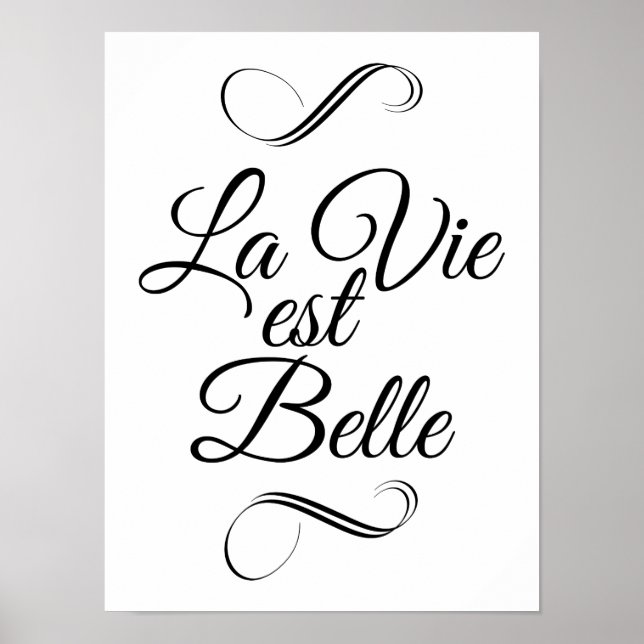 La vie est belle poster (Front)
