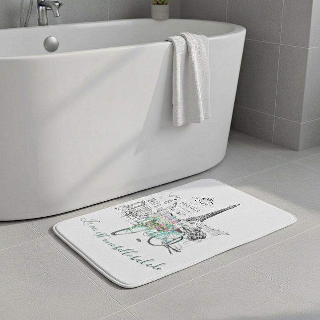 La vie est une belle balade bath mat (Creator Uploaded)