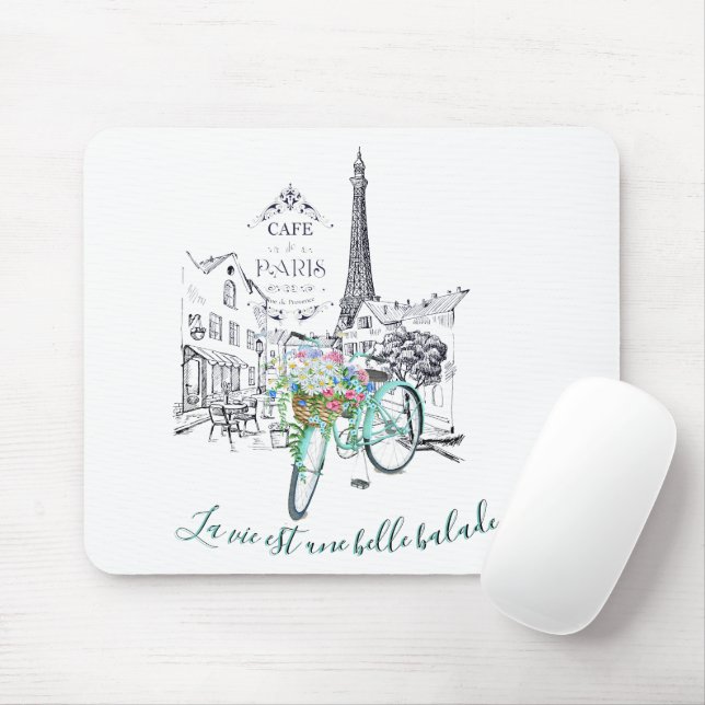 La vie est une belle balade mouse mat (With Mouse)