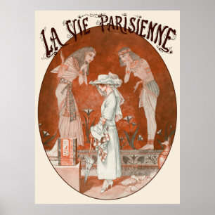 La Vie Parisienne - Devant les sarcophages du Louv Poster