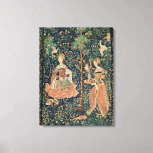 La Vie Seigneuriale: Embroidery, c.1500 Canvas Print