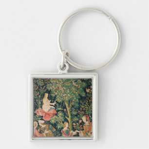 La Vie Seigneuriale: Scene Galante, c.1500 Key Ring
