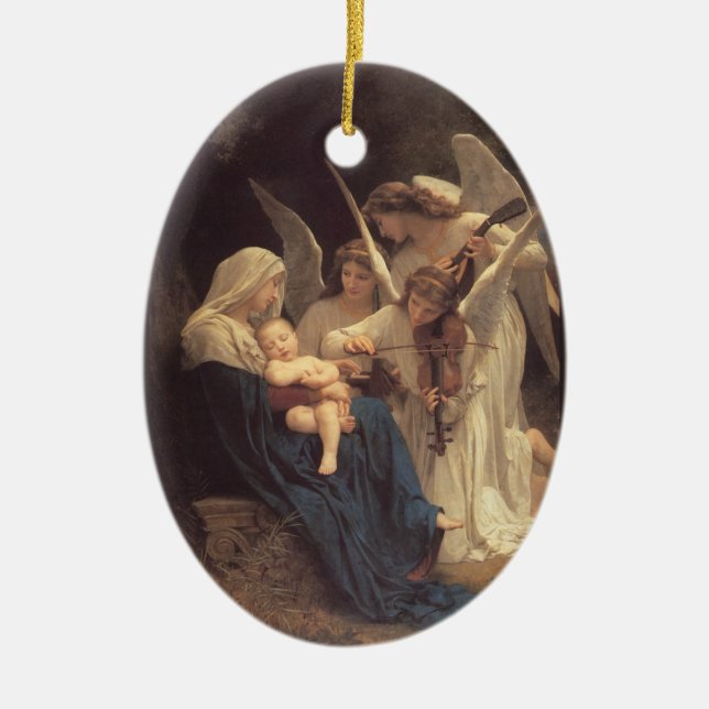 La Vierge Aux Anges Ceramic Tree Decoration (Front)