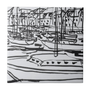 La Vilaine River   La Roche-Bernard, Brittany Tile