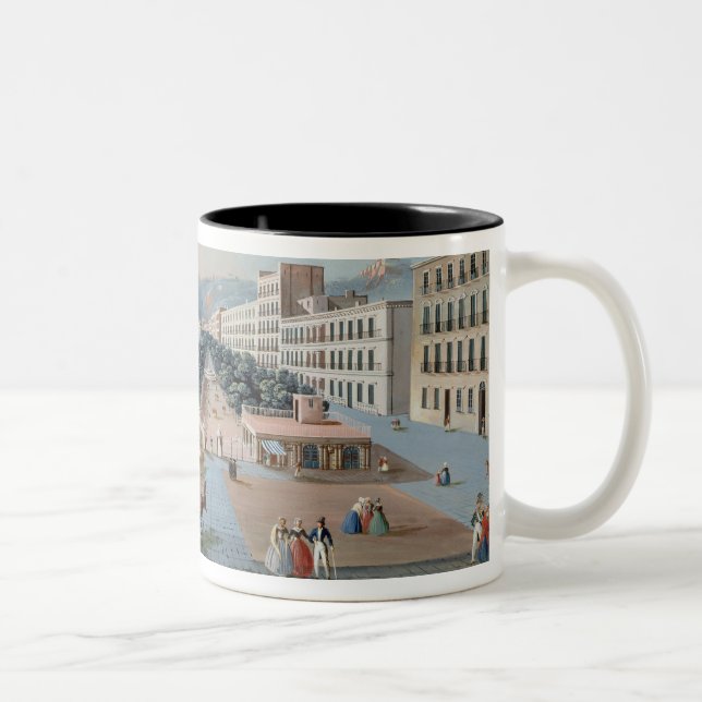 La Villa Reale di Chiaia, Naples (gouache on paper Two-Tone Coffee Mug (Right)