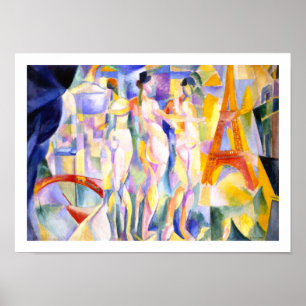La ville de Paris by Delaunay - Abstract Art Poster