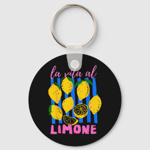 La Vita Al Limone Funny Italian Lemon Fruit Summer Key Ring