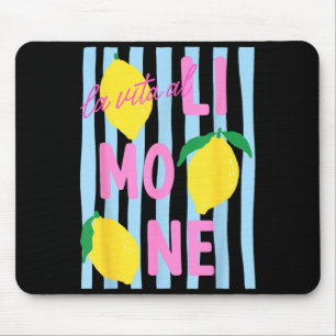 La Vita Al Limone Funny Italian Lemon Fruit Summer Mouse Mat