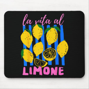 La Vita Al Limone Funny Italian Lemon Fruit Summer Mouse Mat