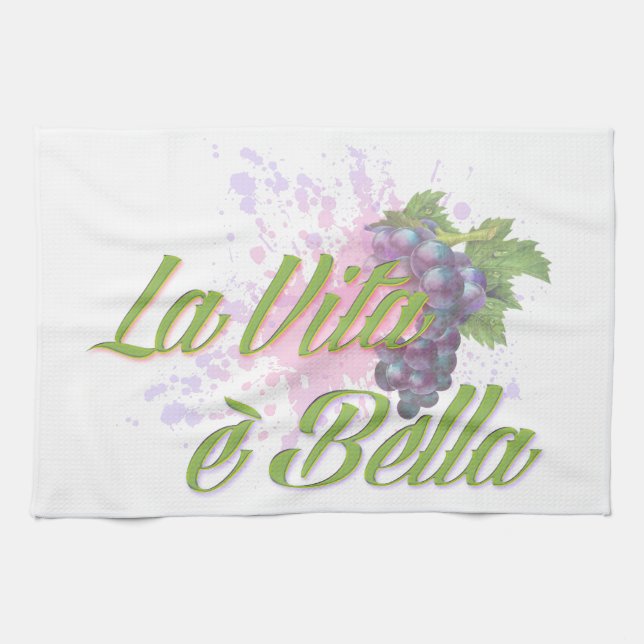 La Vita e' Bella Tea Towel (Horizontal)