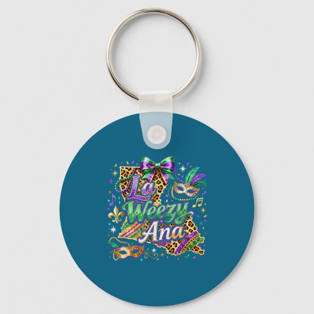 La Weezy Ana Mardi Gras Key Ring (Front)