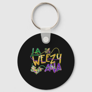 La Weezy Ana Mardi Gras Louisiana Fat Tuesday Wome Key Ring
