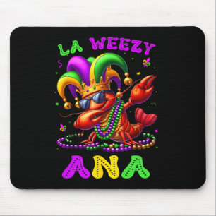 La Weezy Ana Mardi Gras Louisiana Funny Dabbing Cr Mouse Mat