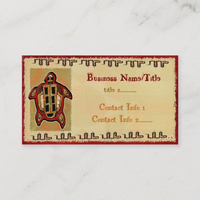 Laako'ob Uchben Mayan Folk Art TATTOO VENDOR TRADE Business Card (Front)
