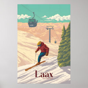 Laax Ski Resort Travel Poster