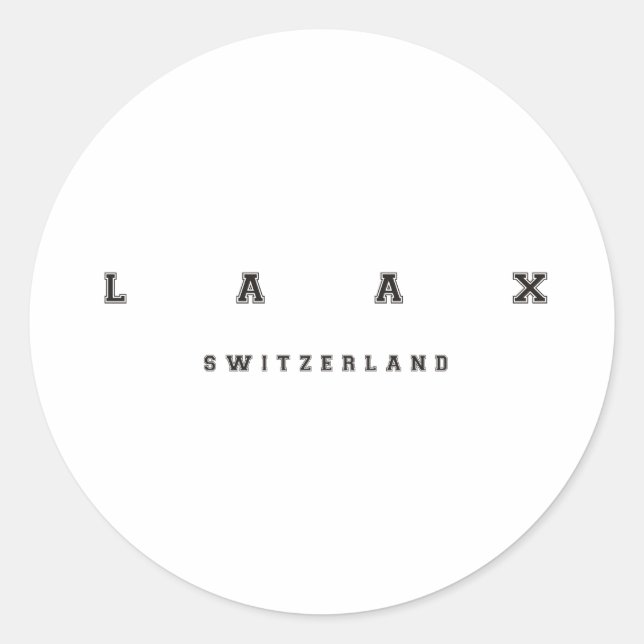 Laax Switzerland Classic Round Sticker (Front)