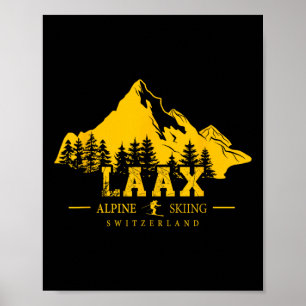 Laax Switzerland Ski Resort Alps Alpine Skiing Swi Poster